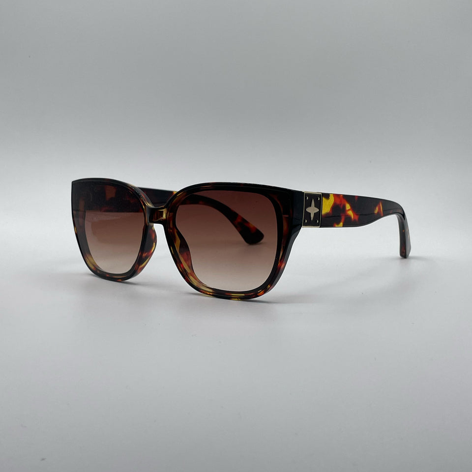 Cat Eye Tortoise Frame Women's Sunglasses-190