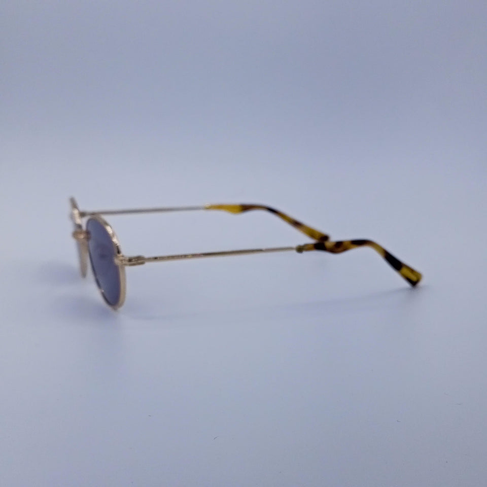 Circular Thin Golden Frame Women's Sunglasses-207