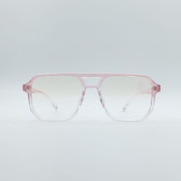 Geometrical Light-pink & White Frame Women's Optics-056