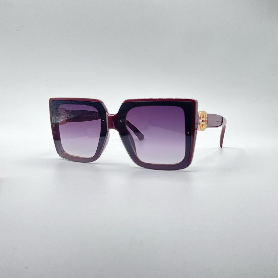 Square Black Frame Women's Sunglasses-183