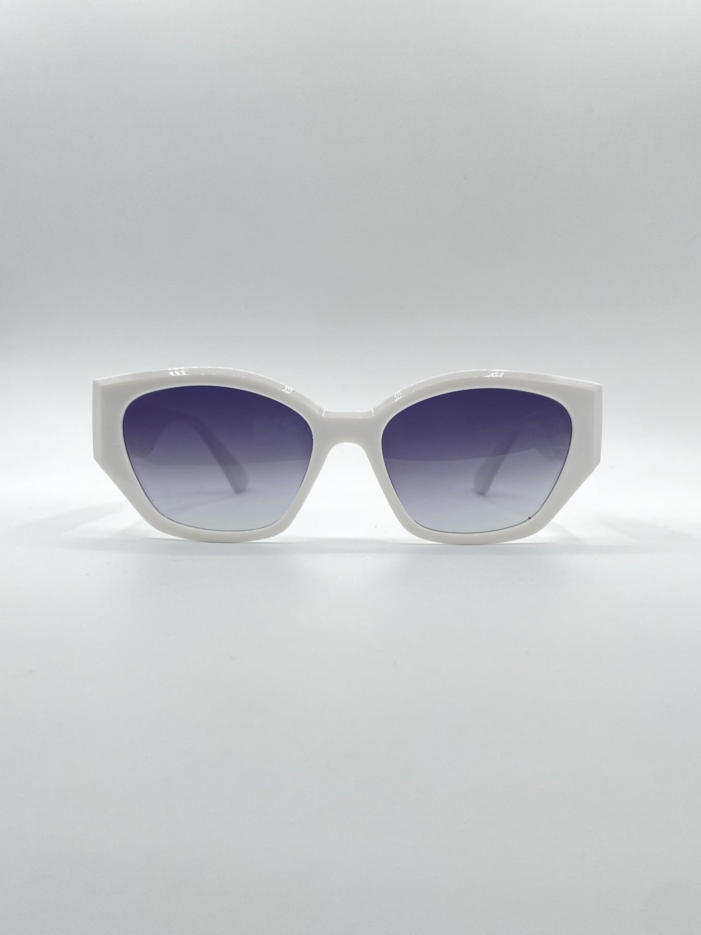 Cat Eye white Frame Women's Sunglasses-097