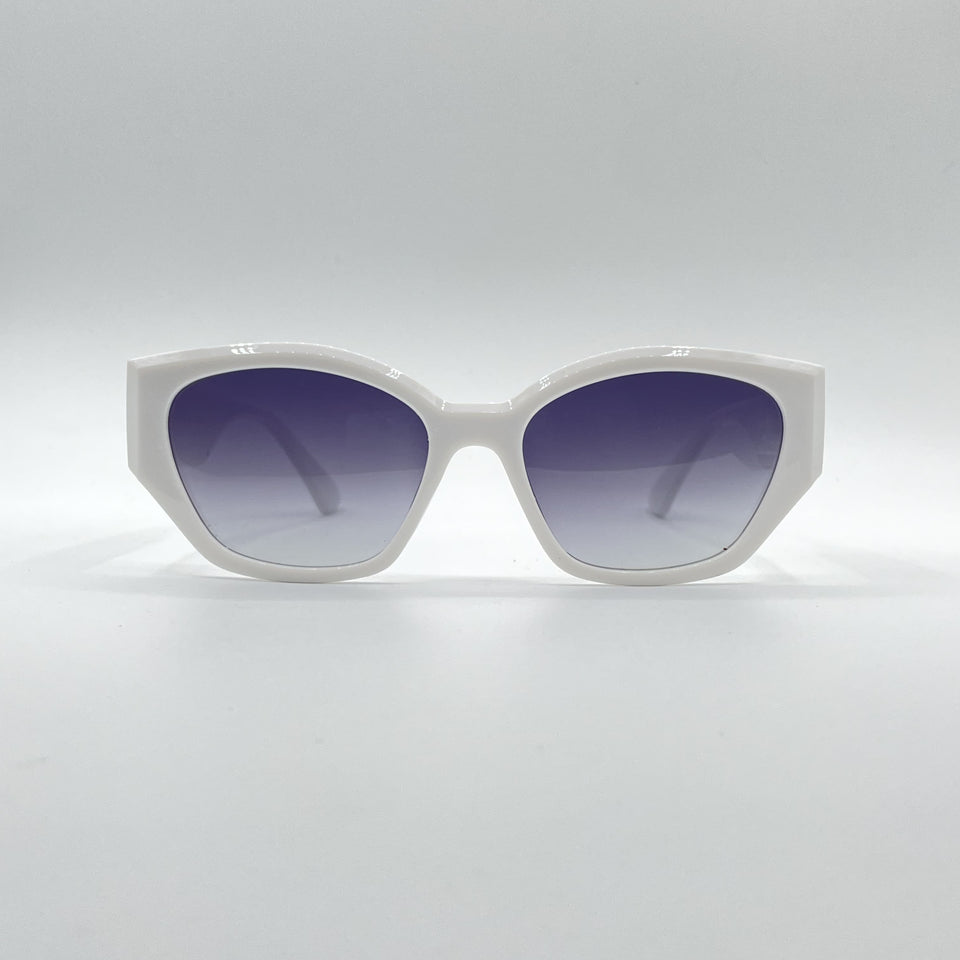Cat Eye white Frame Women's Sunglasses-097