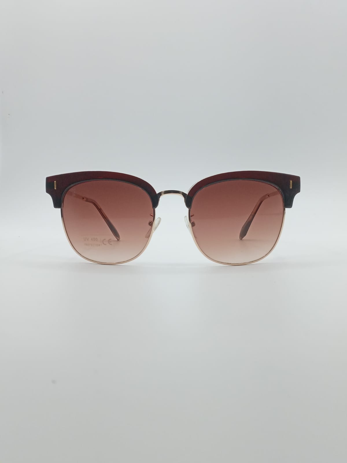 Browline Golden Frame Women's Sunglasses-027