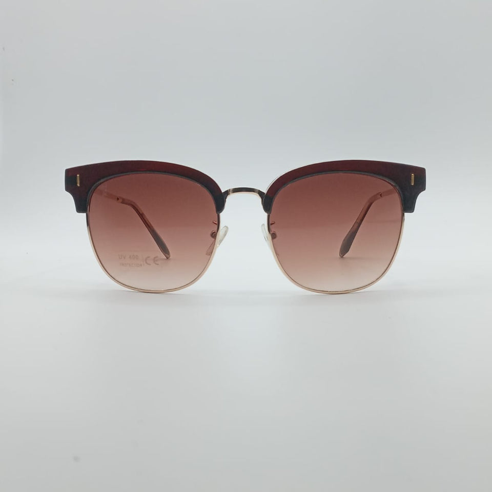 Browline Golden Frame Women's Sunglasses-027