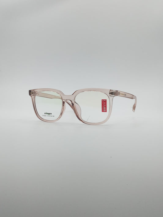 Acetate Translucent Pink Frame Men's Optics-212