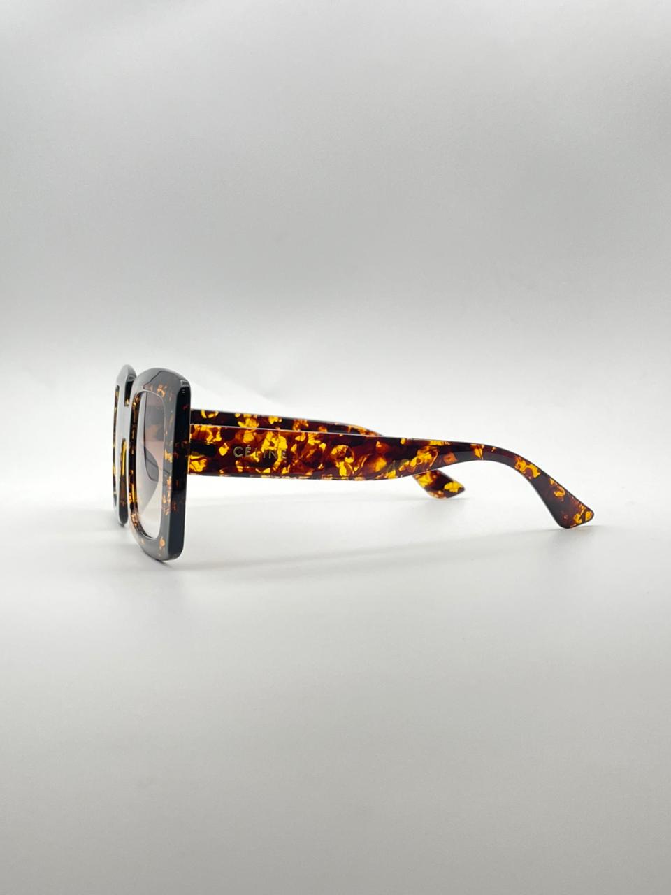 Acetate Brown and Yellow Frame Women Sunglasses-118
