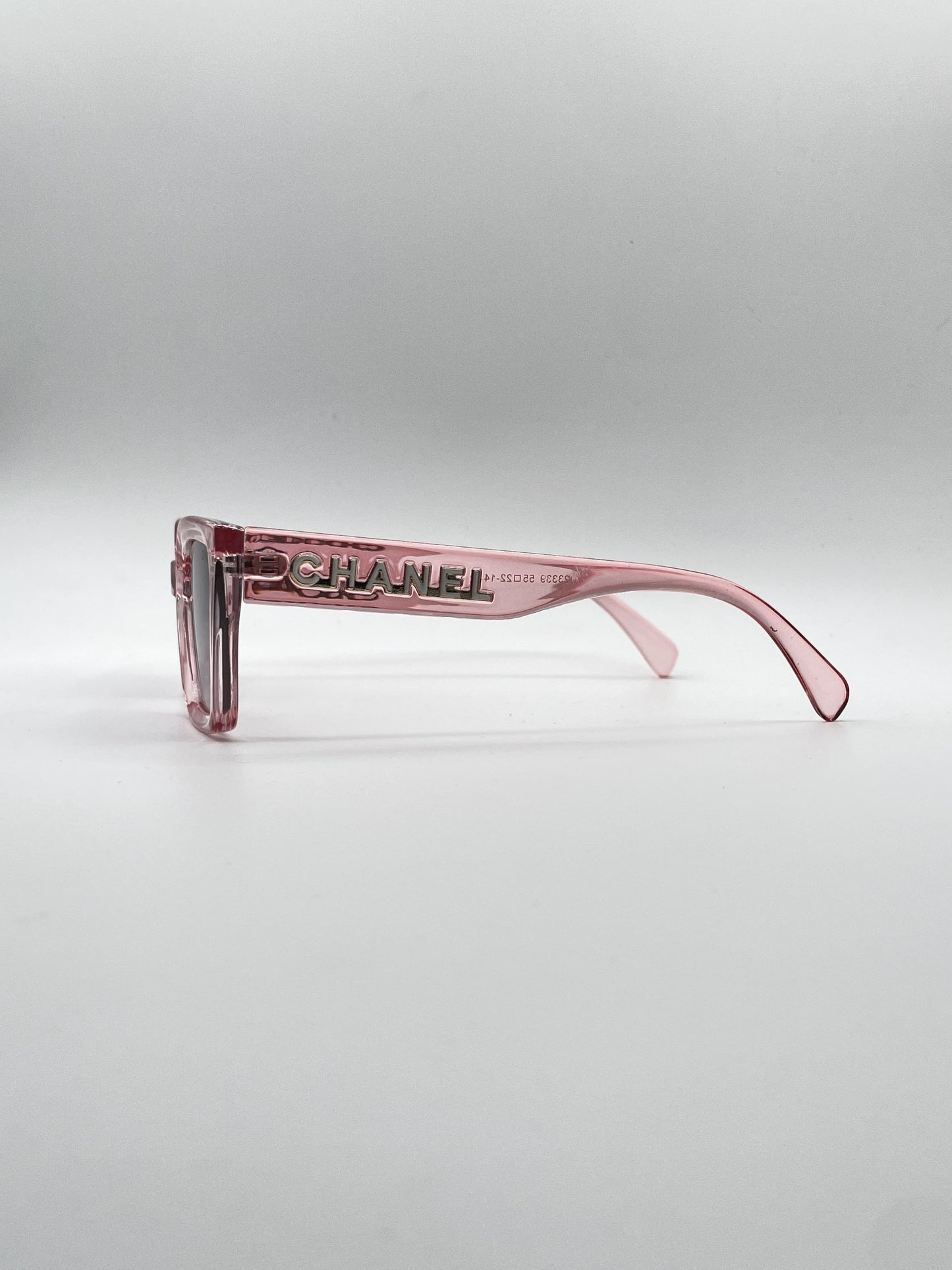 Acetate Translucent Pink Frame Women's Sunglasses-095