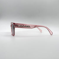 Acetate Translucent Pink Frame Women's Sunglasses-095