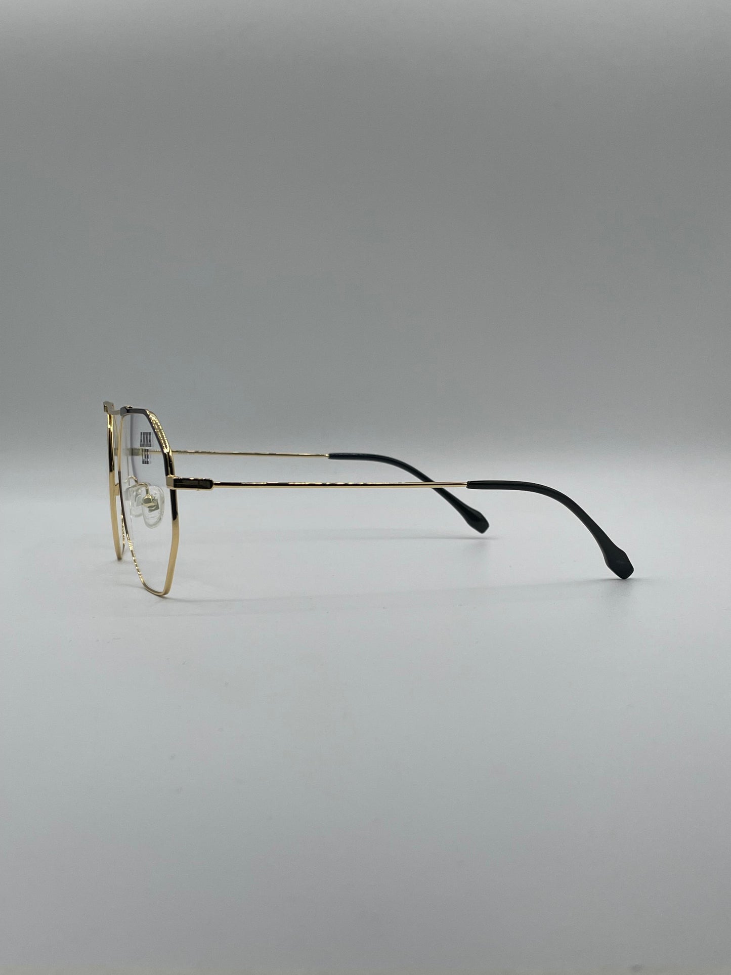 Geometrical Thin Golden Frame Unisex Optics-310