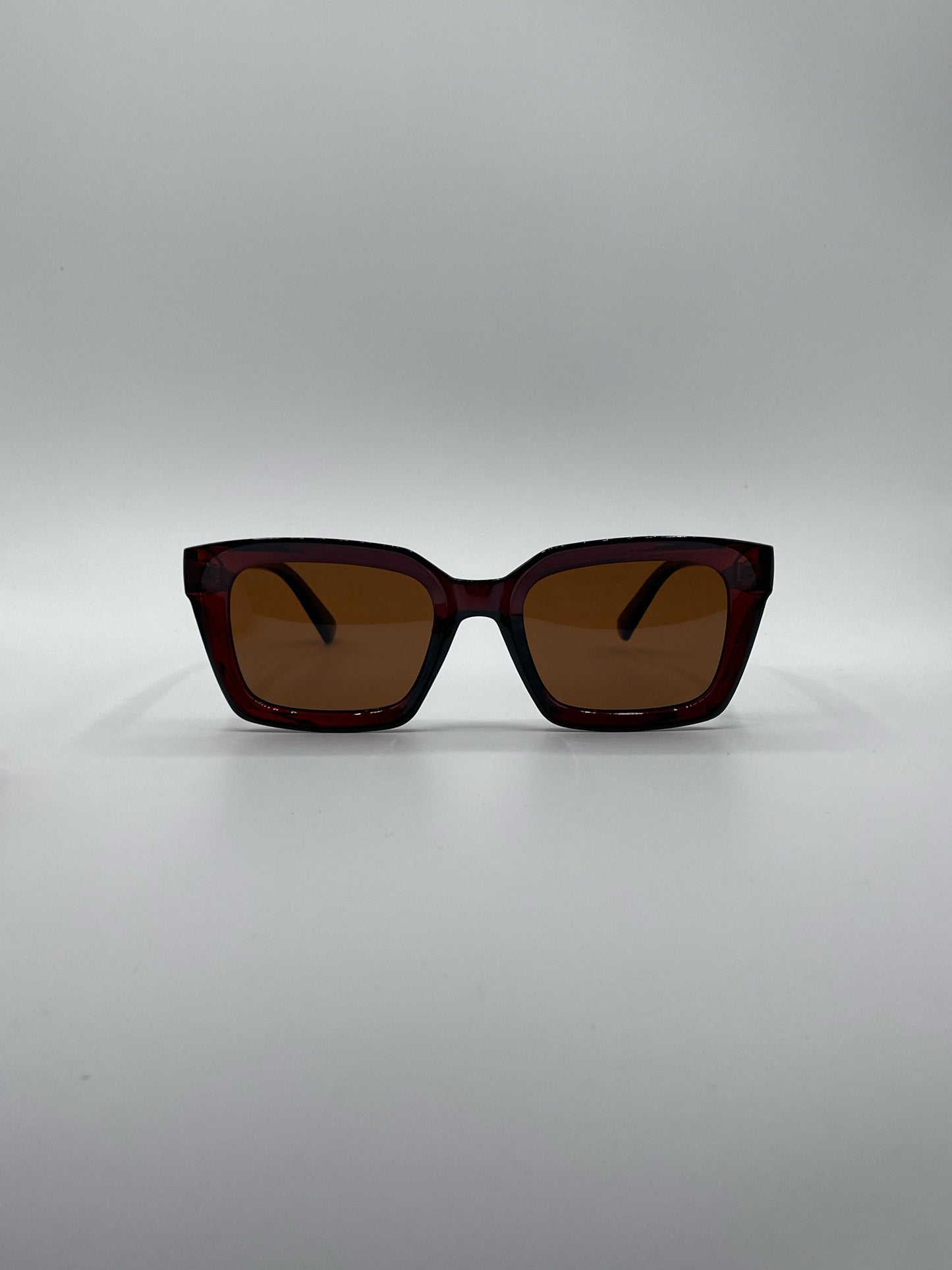 Acetate Brown Frame Women's Sunglasses-186