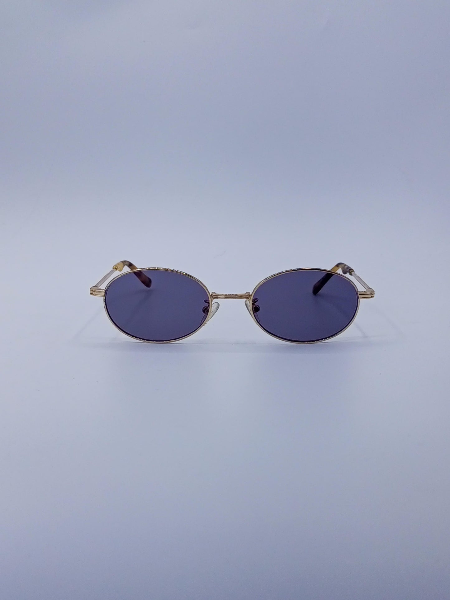 Circular Thin Golden Frame Women's Sunglasses-207