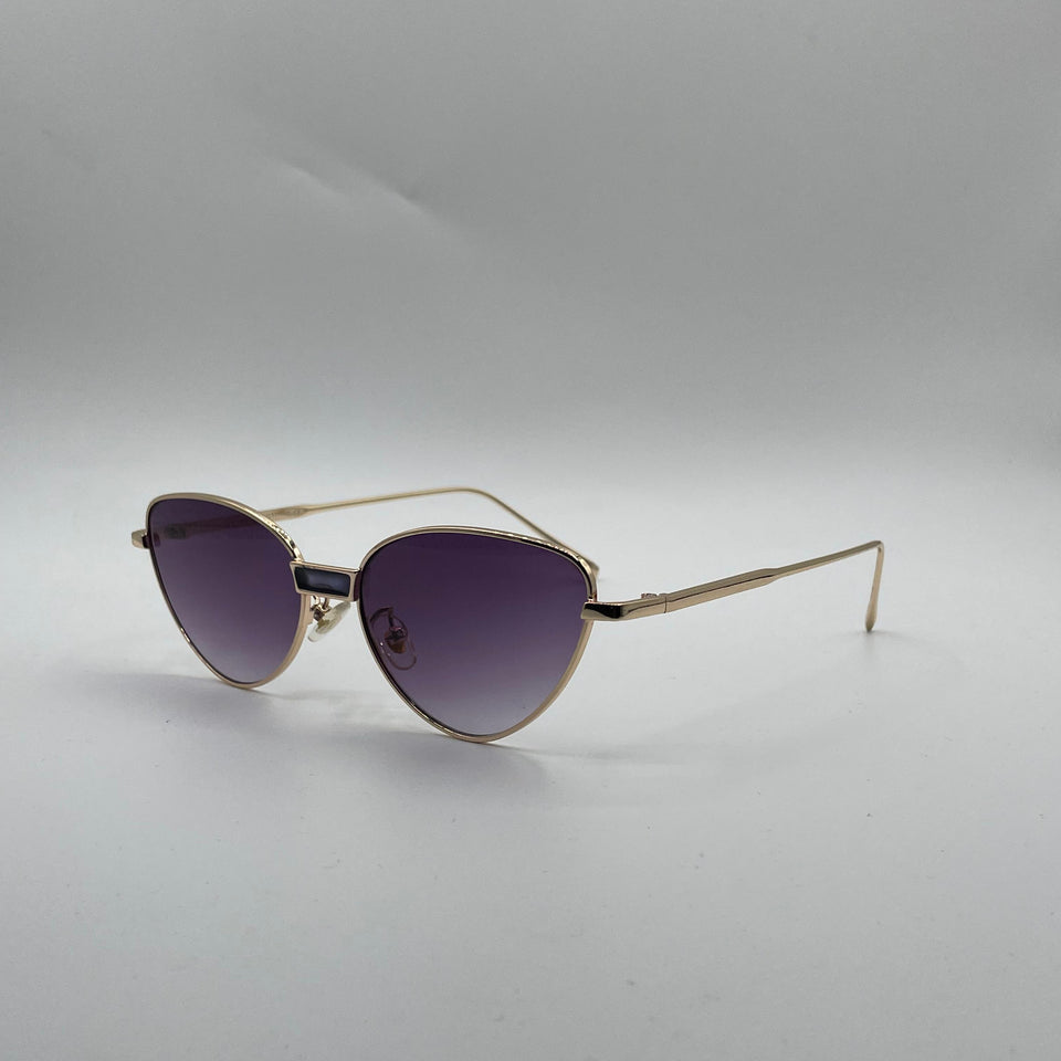 Cat Eye Golden Frame Women's Sunglasses-142