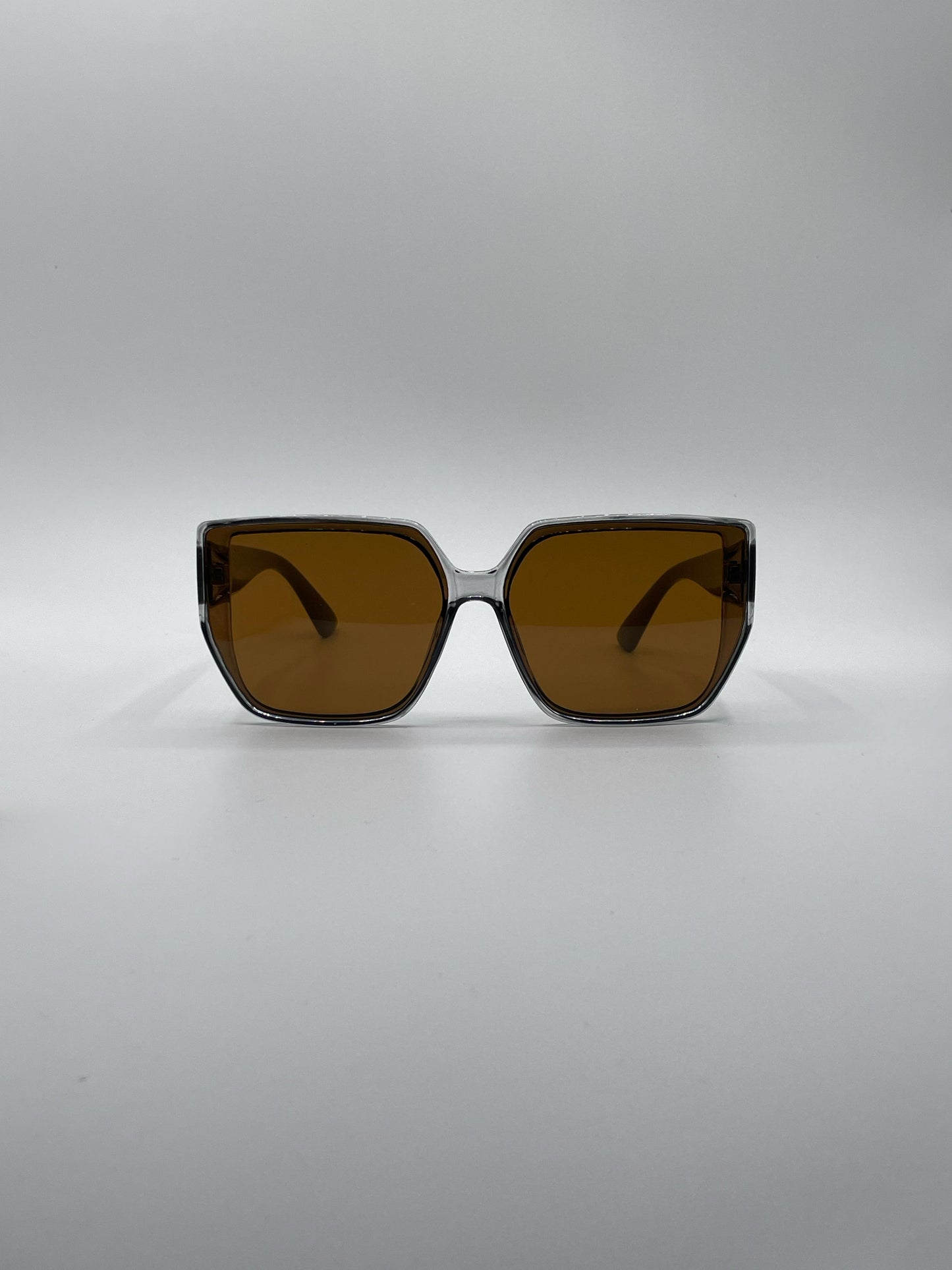 Geometric Grey Frame Women's Sunglasses-178
