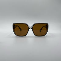 Geometric Grey Frame Women's Sunglasses-178