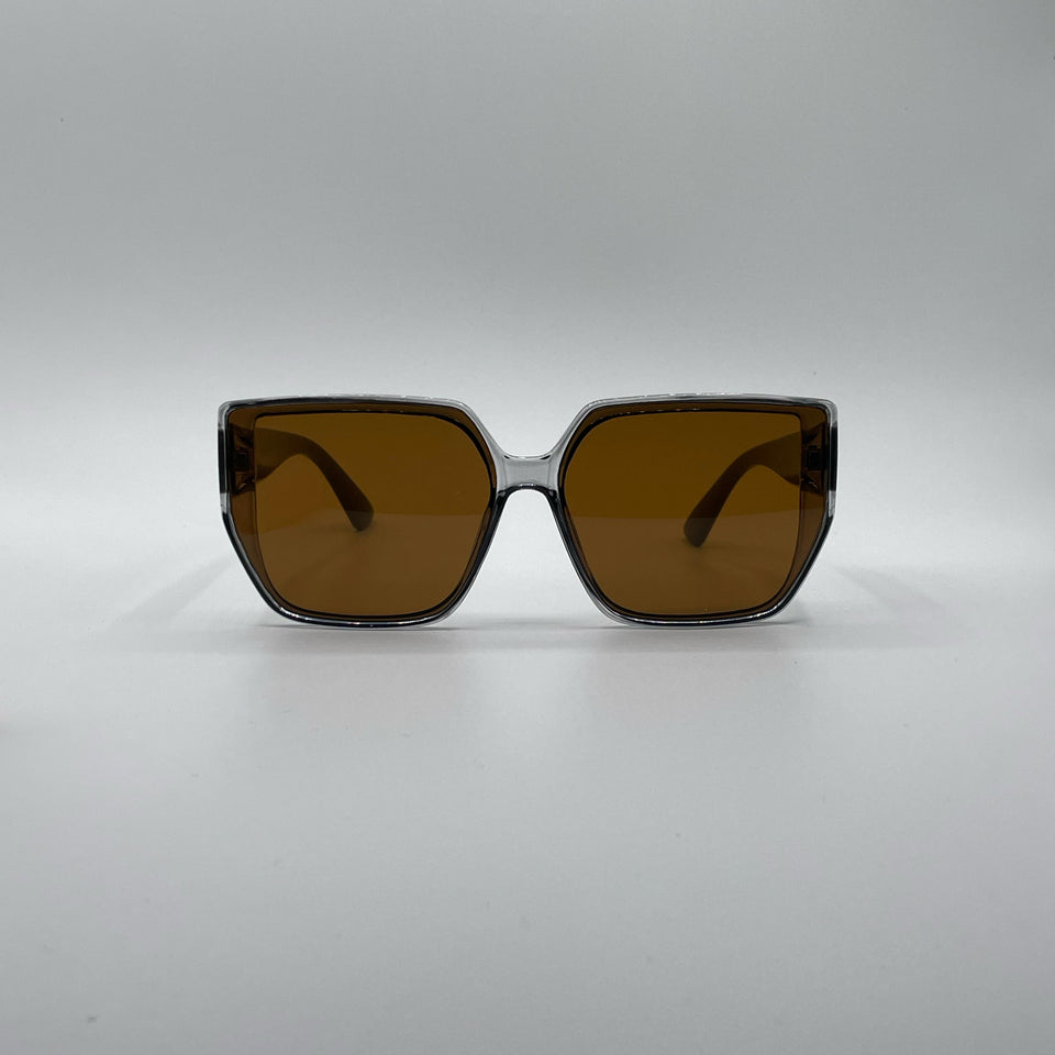 Geometric Grey Frame Women's Sunglasses-178
