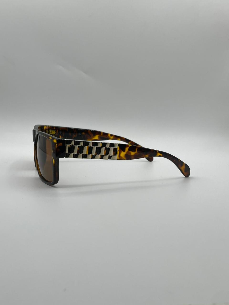 Acetate Tortoise Brown Frame Men Sunglasses-125