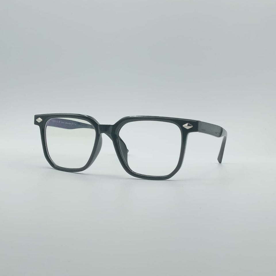 Acetate Black Frame Men's Optics-048
