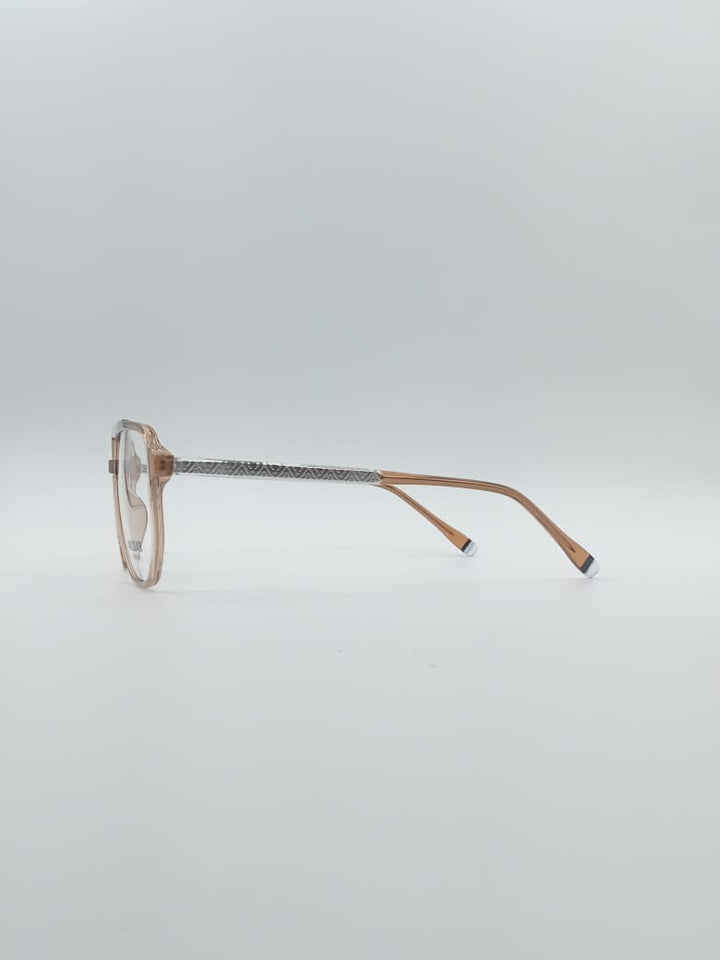 Geometrical Golden Frame Men's Optics-109