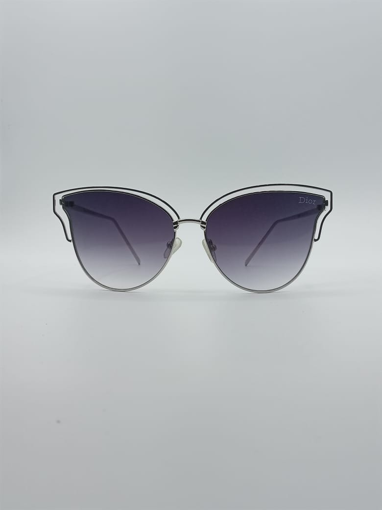 Cat Eye Black Frame Women's Sunglasses-014