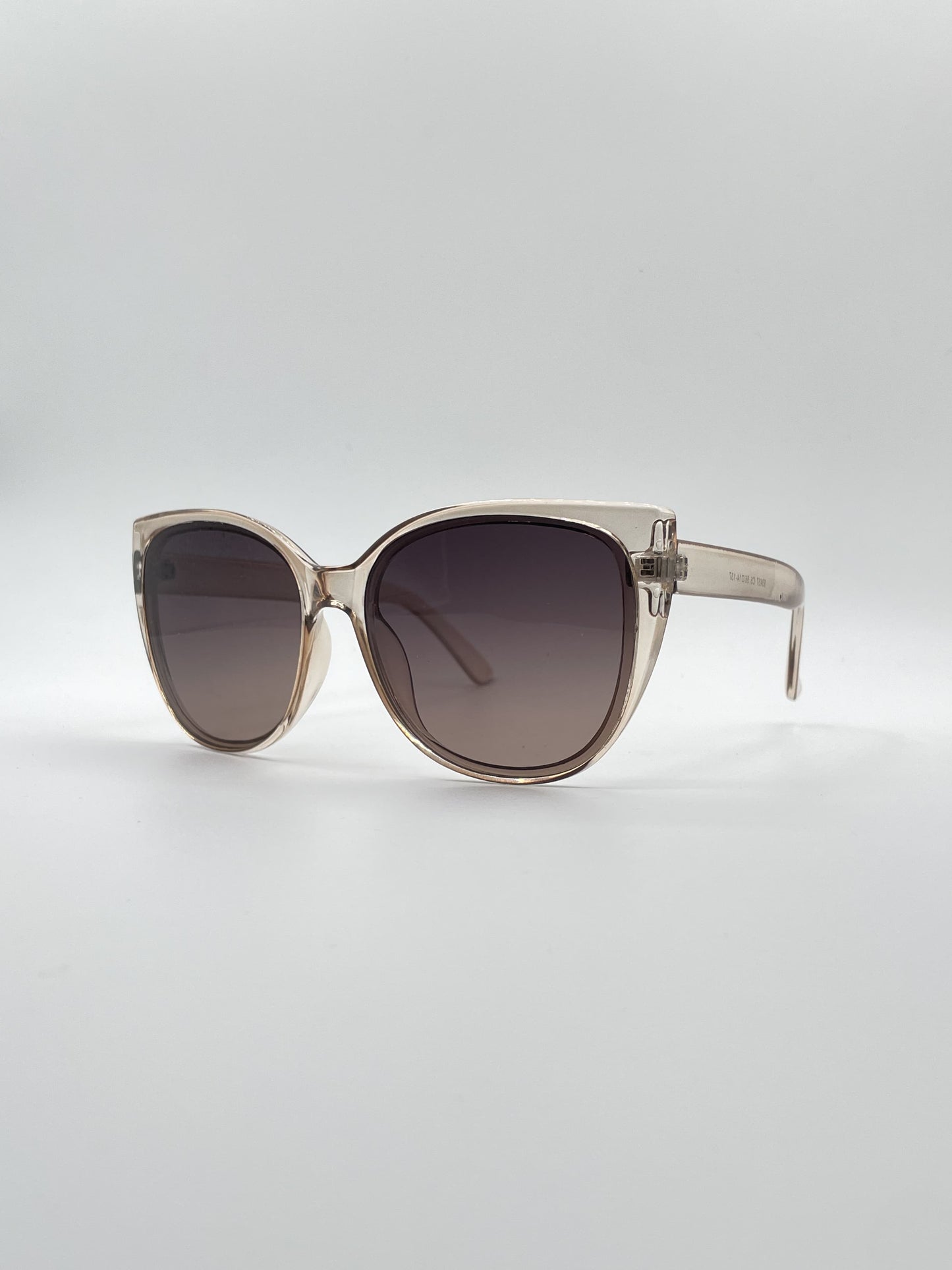 Cat Eye Light Golden Frame Women's Sunglasses-079