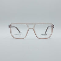Geometrical Translucent Pink Frame Men's Optics-116