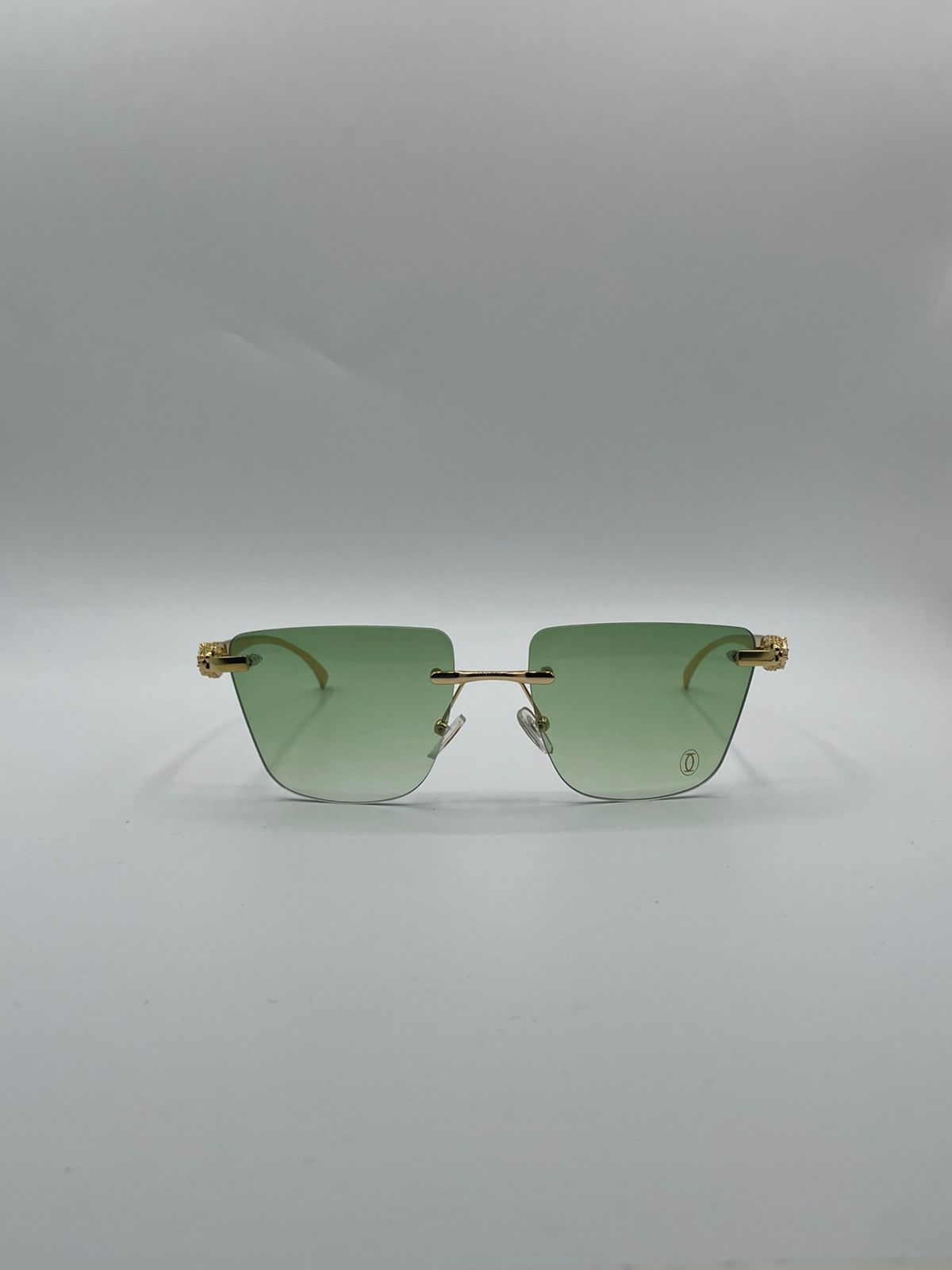 Rimless Golden Frame Sunglasses-128