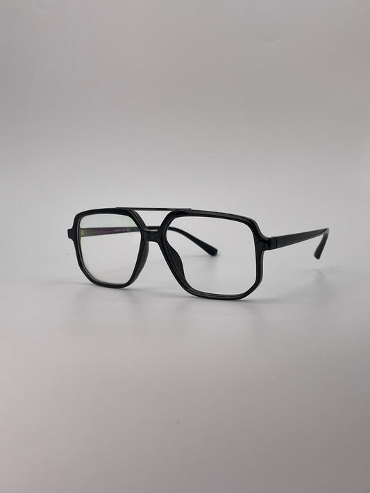 Square double-bridge Frame Optics-438