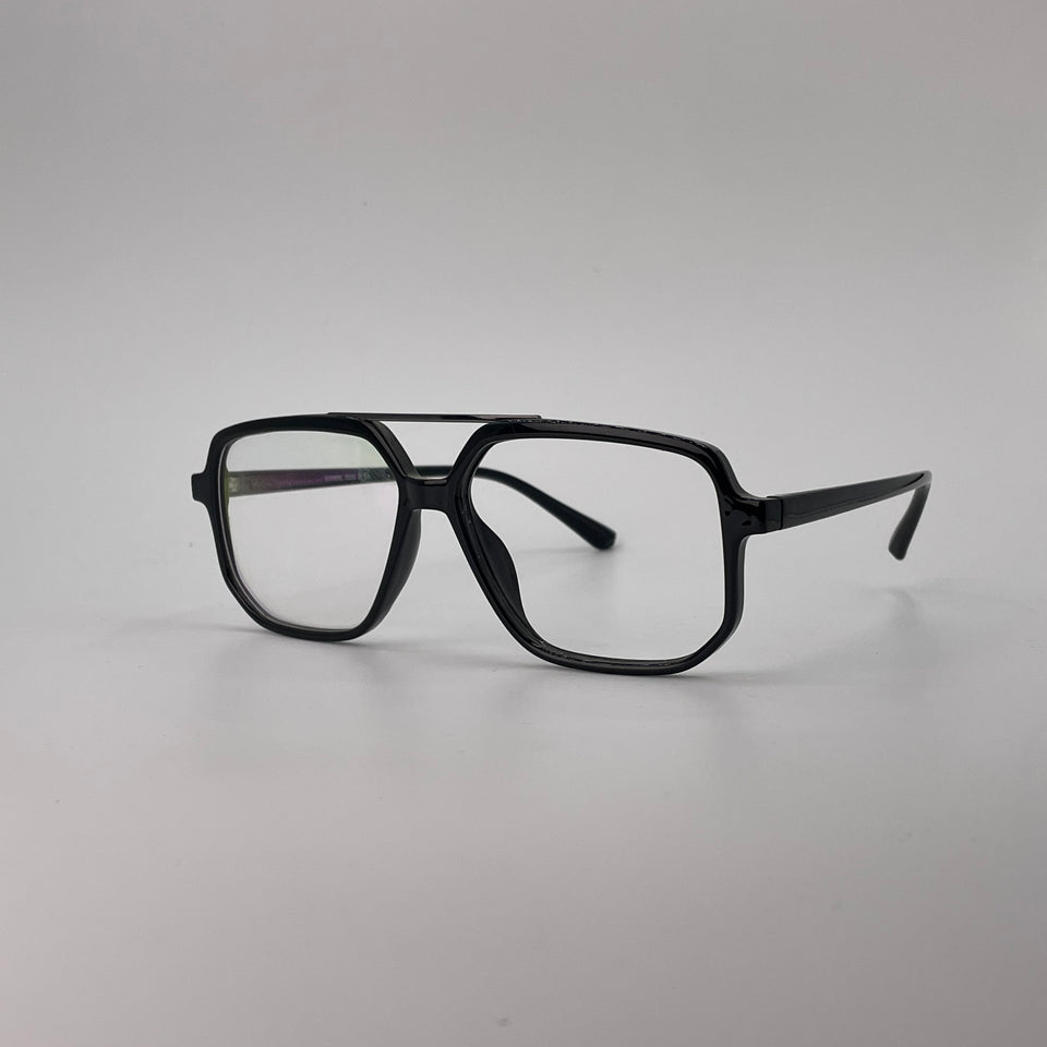 Square double-bridge Frame Optics-438