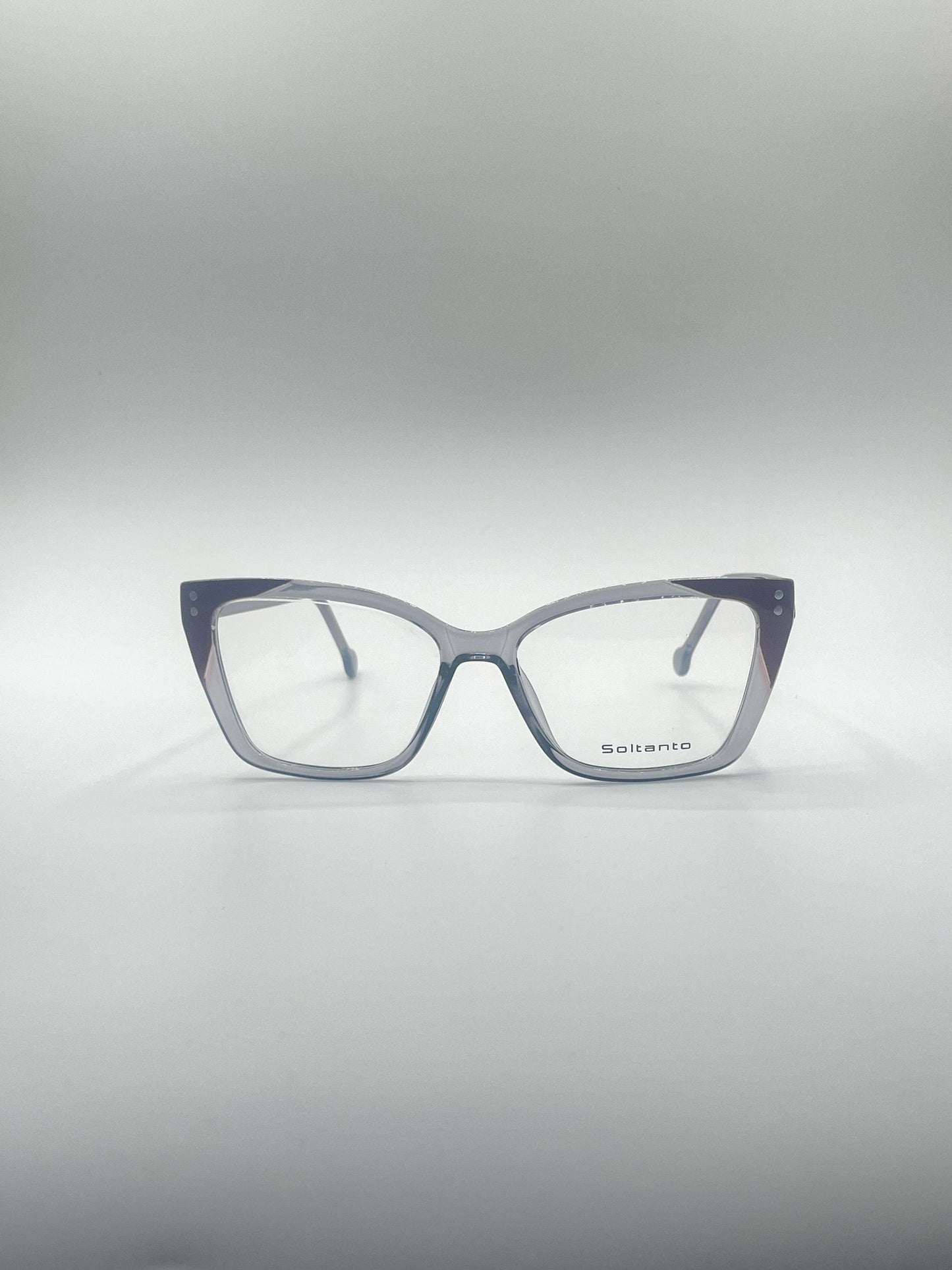 Cat Eye Grey & Black Frame Women's Optics-384