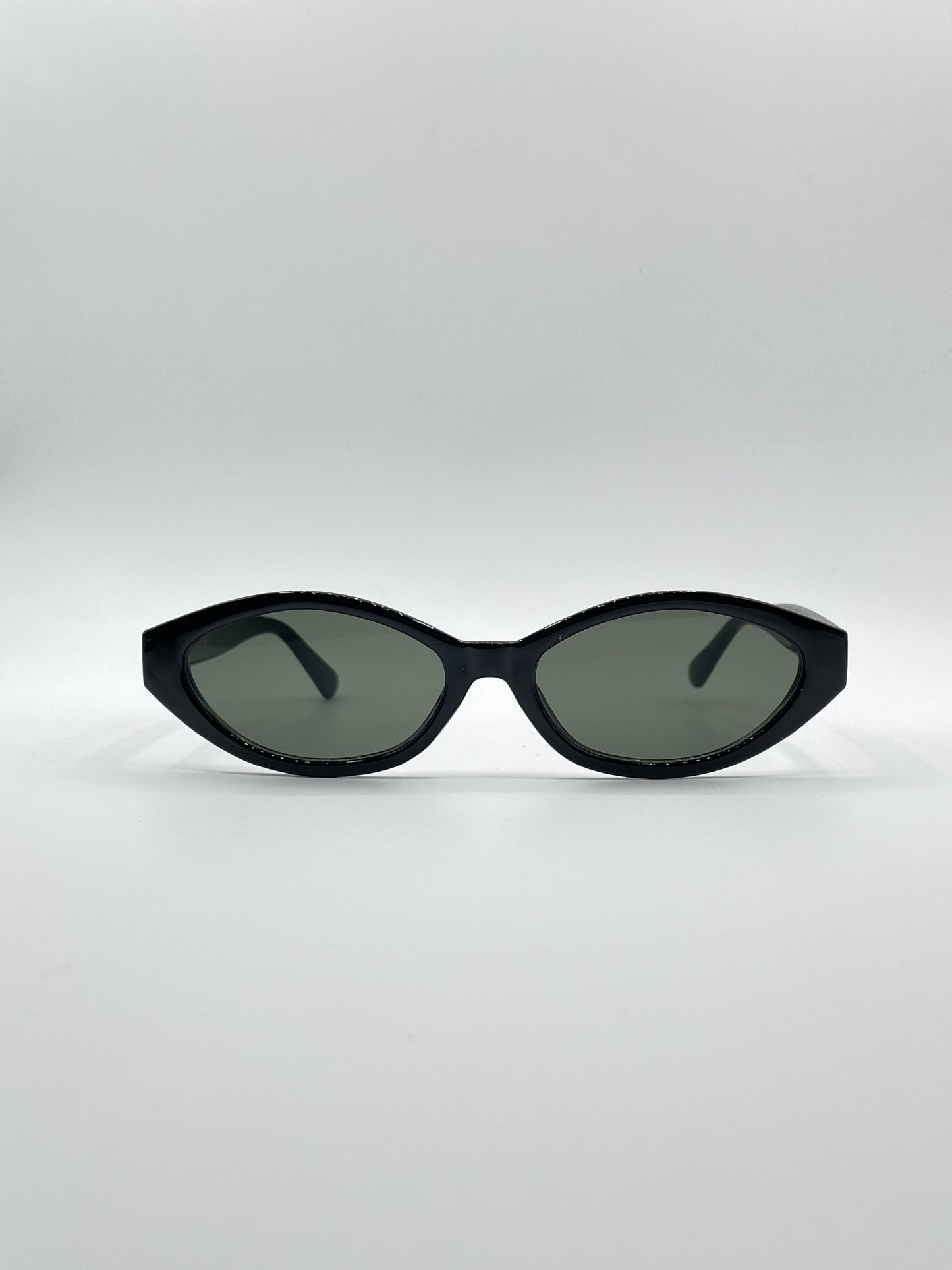 Acetate Black Frame Women's Sunglasses-077