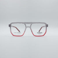 Geometrical Grey & Red Frame Men's Optics-113