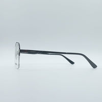 Geometrical Thin Black Frame Men's Optics-104