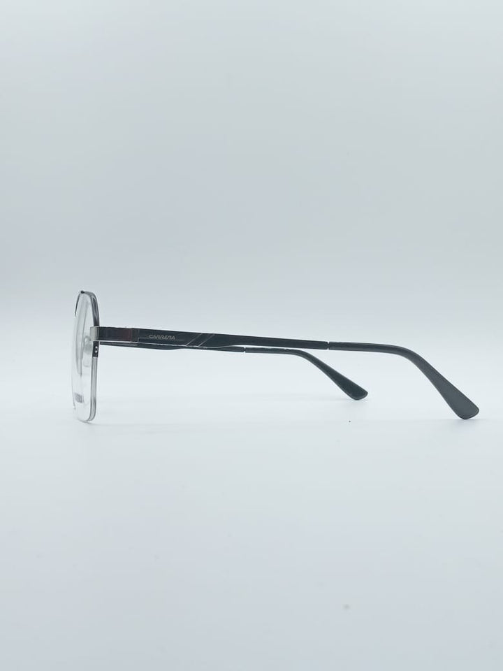 Geometrical Thin Black Frame Men's Optics-104