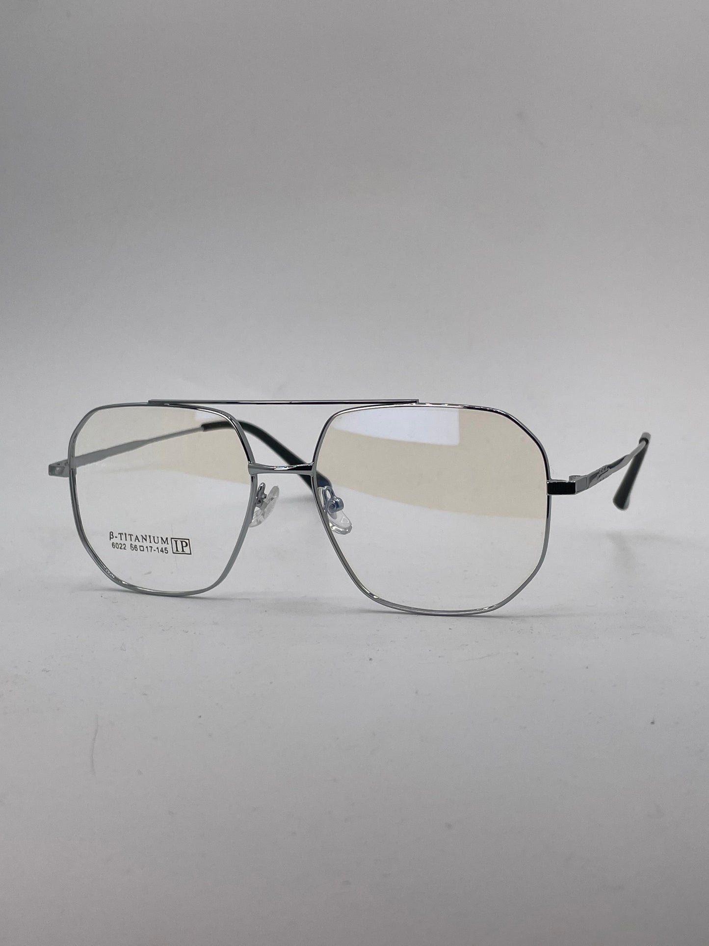 Silver titanium double bridge optics-452