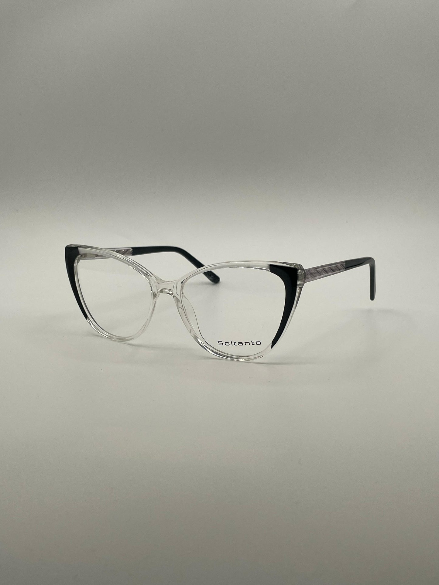 Cat Eye Translucent Black & White Frame Women's Optics-374