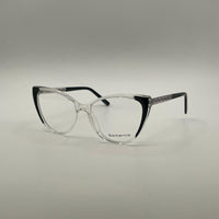 Cat Eye Translucent Black & White Frame Women's Optics-374