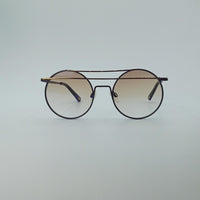 Sleek Metallic Twilight Gradient Round Sunglasses-220