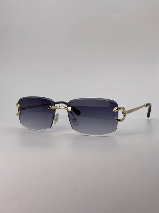 Rimless Golden Frame Sunglasses -249