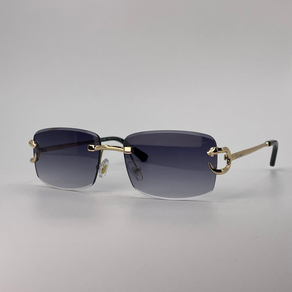 Rimless Golden Frame Sunglasses -249