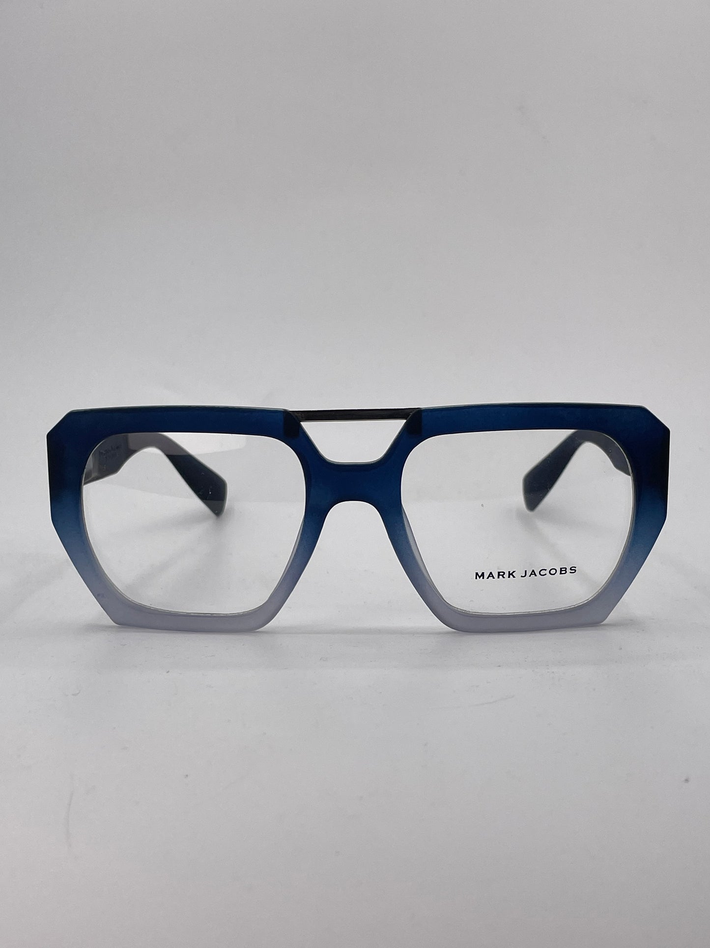 Blue  grey square double bridge optics-459