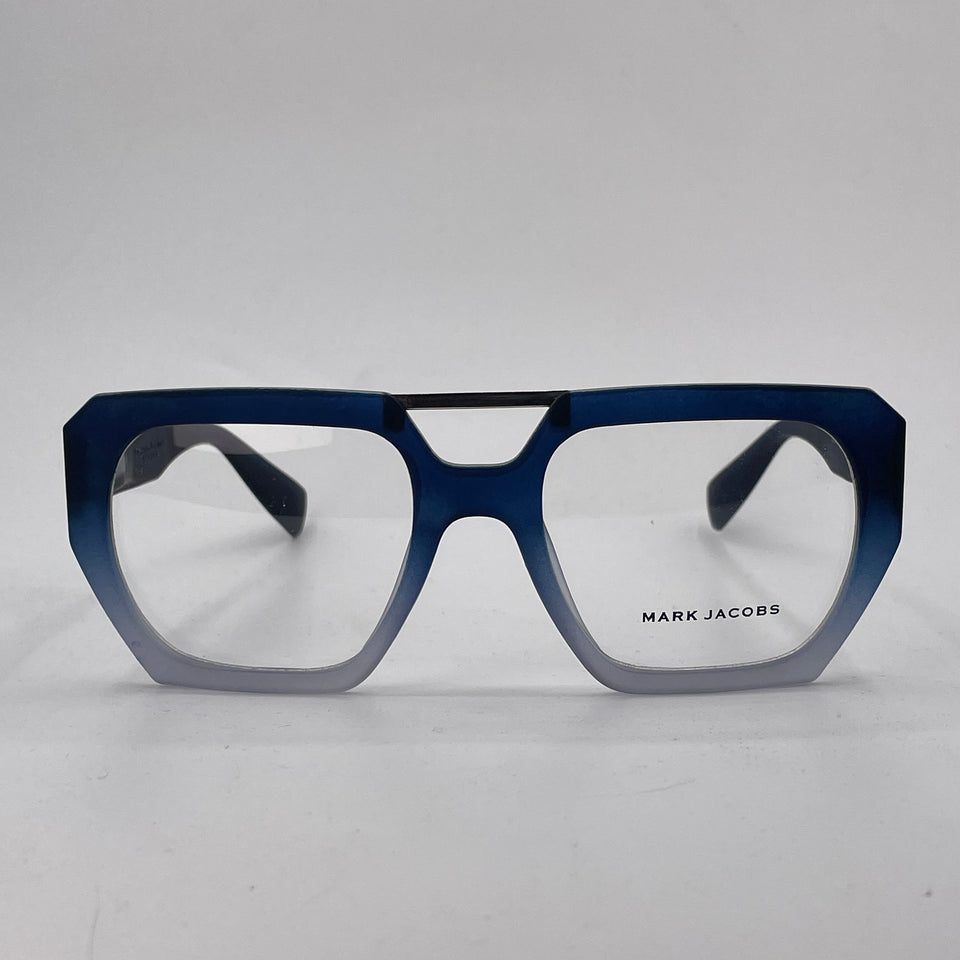 Blue  grey square double bridge optics-459