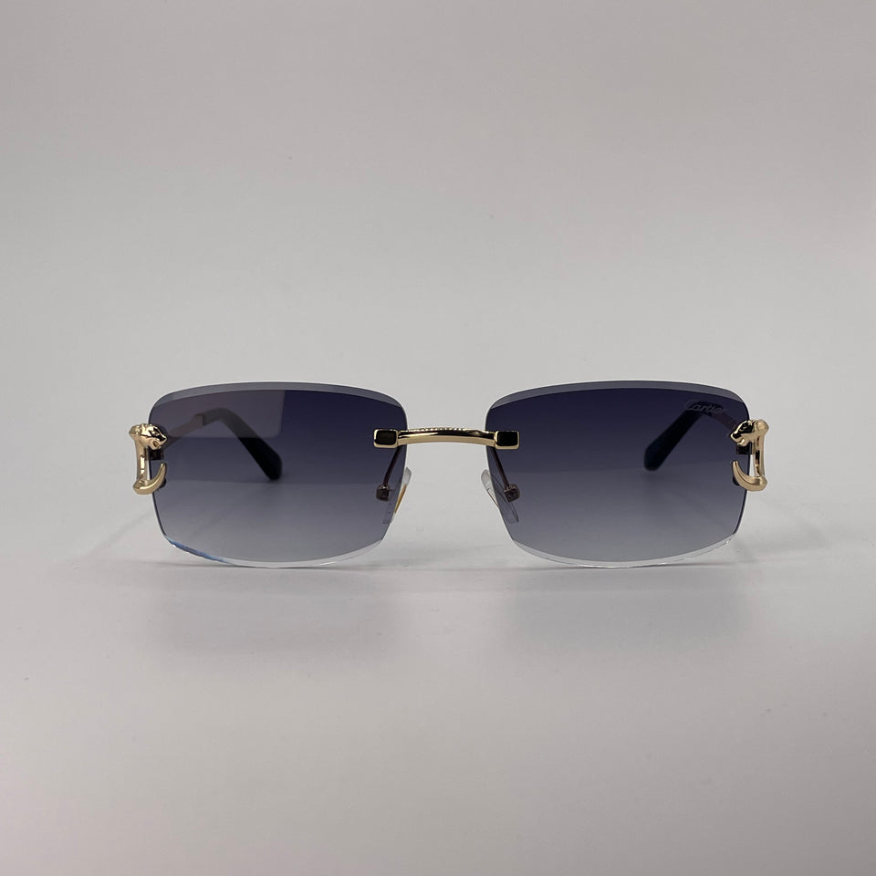 Rimless Golden Frame Sunglasses -249