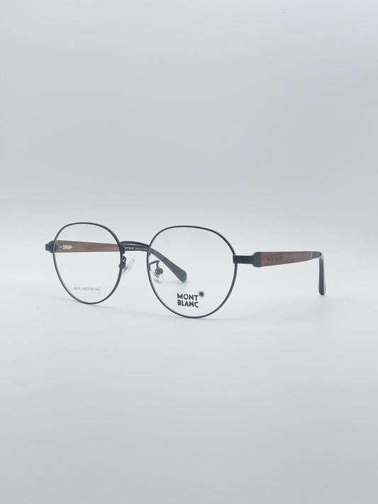 Circular Thin Black Frame Men's Optics-265