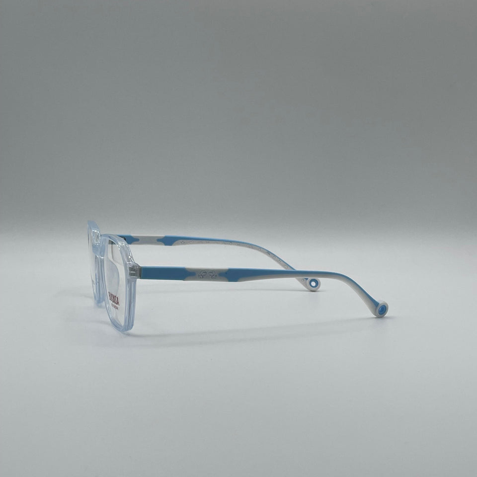 Soft Square Translucent Blue Frame Kids Optics-303