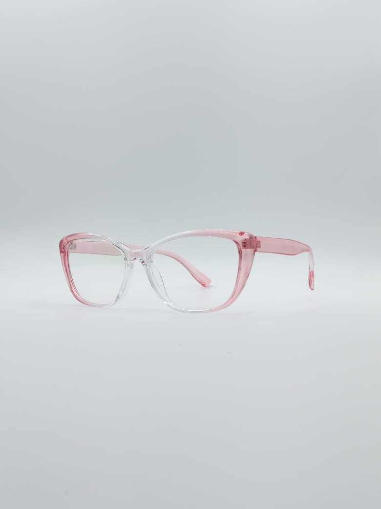 Cat Eye Pink & White Frame Women's Optics-090