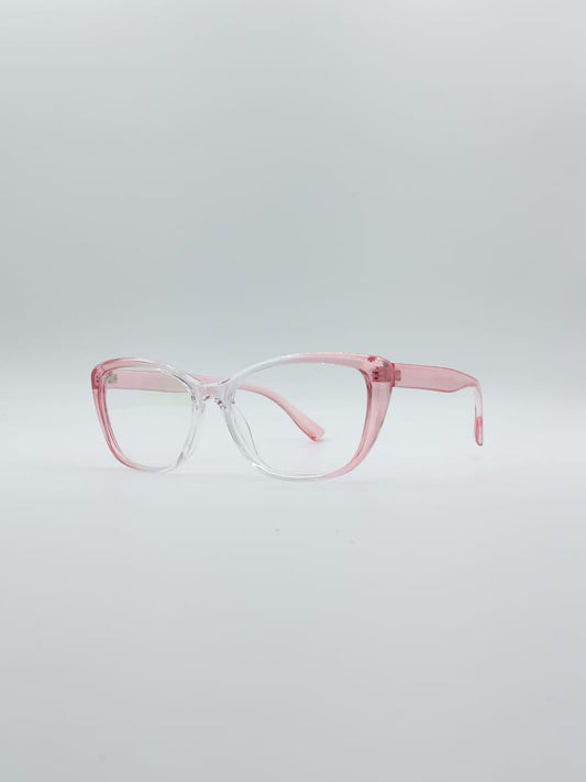 Cat Eye Pink & White Frame Women's Optics-090