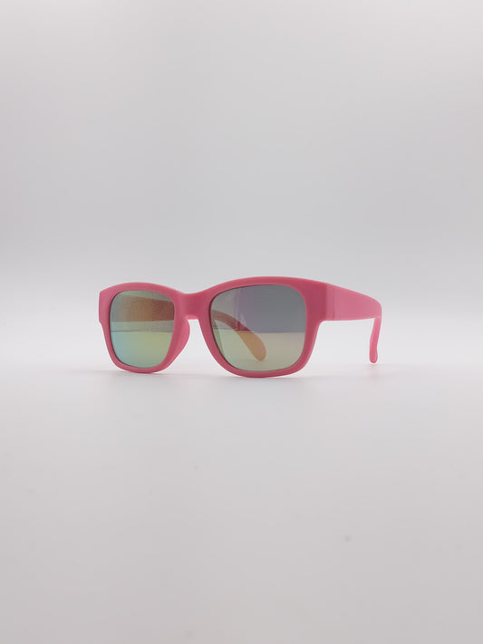 Acetate Pink Frame Kids Sunglasses-062