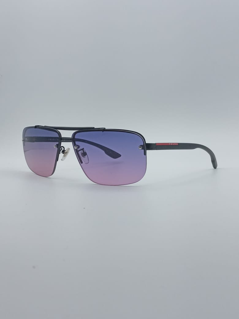 Acetate Black Frame Men's Sunglasses-044