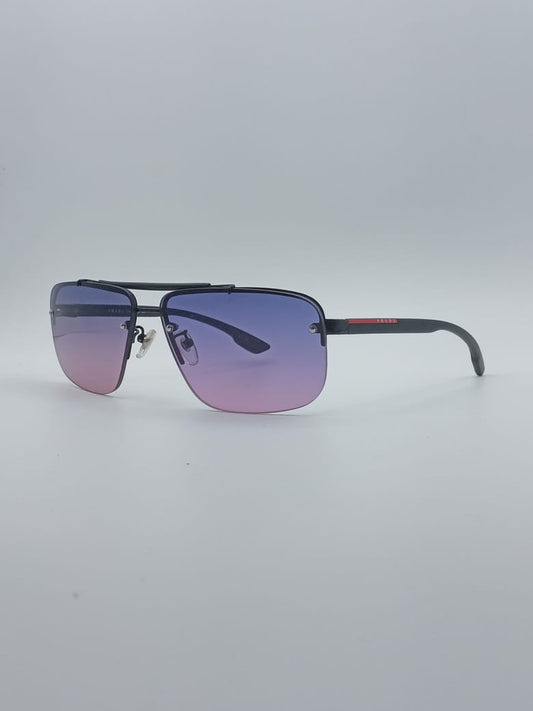 Acetate Black Frame Men's Sunglasses-044