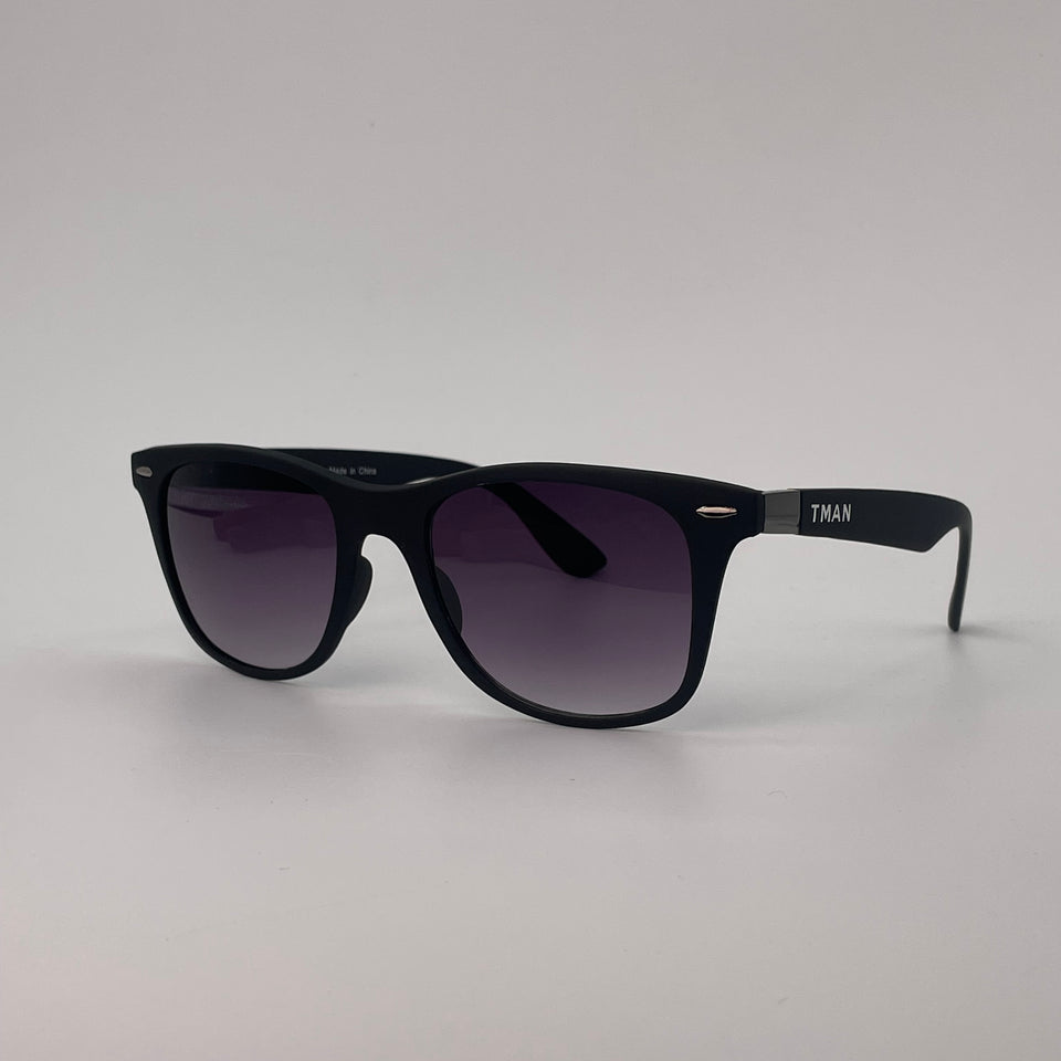 Black matt sunglass wayfer shape sunglass-274